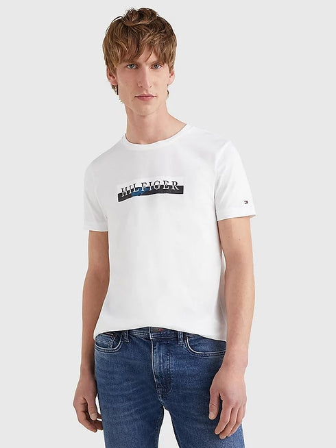 T-shirt Uomo con inserto camouflage Bianco TOMMY HILFIGER- Francavilla Moda